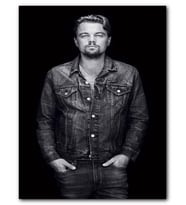 Cakatablo MDF (Ahşap) Tablo Leonardo Di Caprio Kot Ceket Top Sakallı