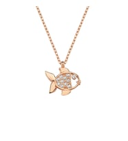 Rose Gümüş Mini Balık Kolye