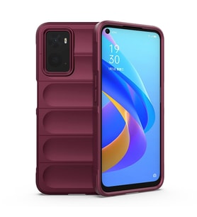 Realme 9i 4G Kılıf Elde Tutma Kolaylıkla Kaydırmaz Kenar Line Dizayn Optietnik K (Bordo)