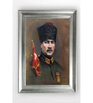 Gümüş Çerçeveli Atatürk Tablo cv965