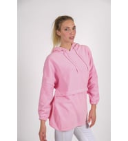 CHUBA Kadın Pembe Kapüşonlu Oversize Outdoor Retro Polar Hoodie 22WK299