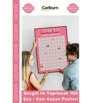 Özel Üretim Romantik Hediye Çiftlere Anı Listesi Sevgili Yapılacak 100 Şey Kazı Kazan Posteri
