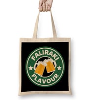 Faliraki Flavour Coffee Logo Bez Çanta Uzun Saplı