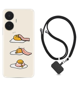 Realme C55 Kılıf Resimli Boyun Askılı İpli Desenli Silikon Sweety Egg 1322
