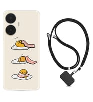 Realme C55 Kılıf Resimli Boyun Askılı İpli Desenli Silikon Sweety Egg 1322