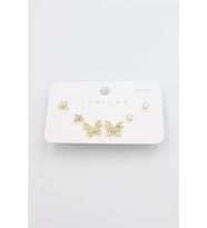 Çoklu Set Küpe - Altın