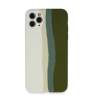 İphone 11 Pro Kılıf Ebruli Lansman Silikon - Beyaz-yeşil