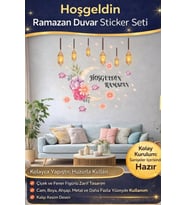 #RamazanSticker Dekoratif Yapıştırılabilir Çıkarılabilir Hoşgeldin Ramazan Motifli Duvar Sticker
