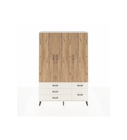 Arges Dolap 5 Raflı 5 Çekmeceli Tek Askılı 132x30x195 Aytaşı-Çam/Aytaşı