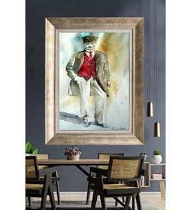 Gümüş Çerçeveli Atatürk Tablo za259