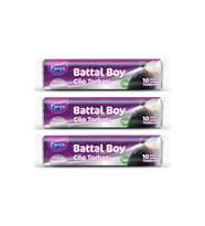 Ekstra Dayanikli 10'lu Çöp Torbası Battal Boy 72 x 95 cm Üç Paket