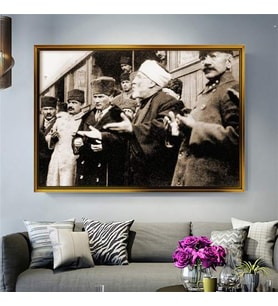 Altın Çerçeveli dekoratif tablo l847 (Gold)