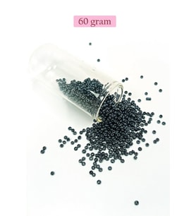 Dökme Cam Kum Boncuk (11/0) 2 mm - 60 Gram - Koyu Yeşil - BNC054