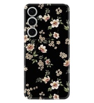 Samsung Galaxy A16 Kılıf Boutique Baskılı Resimli Siyah Fon Çiçek Pcode -045
