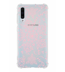Samsung Galaxy A50s  Köşe Korumalı Antişok Kapak Nostalji Desen Tasarımlı Şeffaf  Kılıf