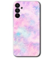 Galaxy A15 Kılıf HD Desen Baskılı Kılıf - Pembe-Duman