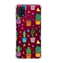 PrintiFy Samsung Galaxy M31 Uyumlu Water Color 4 Baskılı Şeffaf Köşe Korumalı Antişok Kılıf