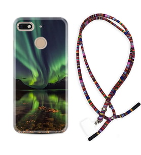 General Mobile GM8 Go GM9 GM20 Pro Plus Kılıf Boyun Asklı Rasta Silikon Kuzey Işıkları 1327