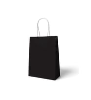 18x8x24 Büküm Saplı Çanta Siyah 10 Lu