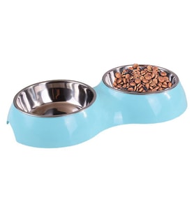 Paslanmaz Çelik 700 ml Mavi Kaymaz Taban Kedi Köpek Mama Ve Su Kabı cin571mv