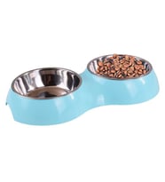 Paslanmaz Çelik 700 ml Mavi Kaymaz Taban Kedi Köpek Mama Ve Su Kabı cin571mv
