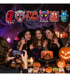 Halloween Monster Banner Cadılar Bayramı Korku Parti Süsü Dekorasyon Seti