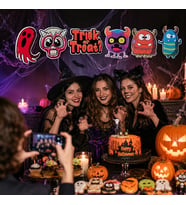 Halloween Monster Banner Cadılar Bayramı Korku Parti Süsü Dekorasyon Seti