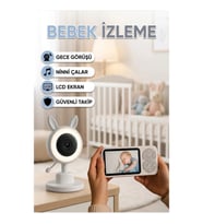 3.5 İnç LCD Ekranlı Bebek İzleme Kamerası Ninnili Gece Görüşlü Sıcaklık Alarm Sistemi