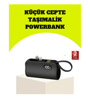 Mey İthalat® Dahili Type-C Konektörlü Mini 2000mAh Powerbank