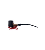 Gül Kökü Kahverengi Churchwarden Pipo 9 mm Filtreli