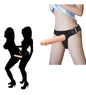 HIZLI EXPRESS 20 Cm Belden Bağlamalı İçi Dolu Realistik Penis Dildo