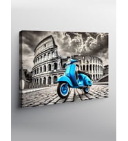 Kanvas Tablo Roma Ve Vespa