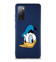 Samsung Galaxy S20 FE Soft Premier Kapak Donald Duck-B Tasarımlı Silikon Kılıf - Lacivert (Şeffaf)