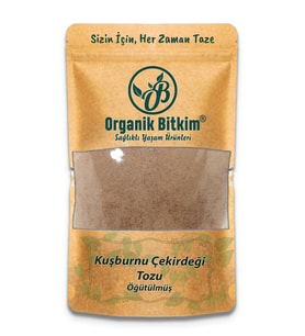 Organik Bitkim Kuşburnu Çekirdeği Tozu (Öğütülmüş) 100 gr