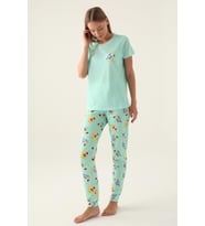 Roly Poly 3403 Callım Kadın Kısa Kol Pijama Takımı