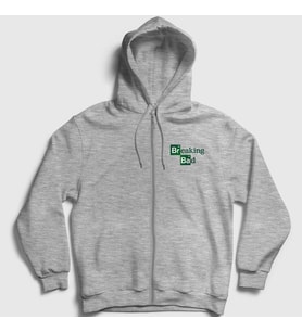 Presmono Unisex Gri Logo Breaking Bad Fermuarlı Kapüşonlu Sweatshirt 185342tt (Gri)