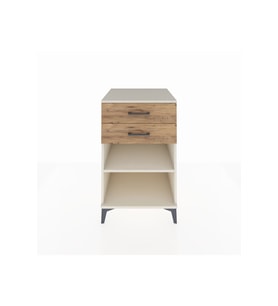 Kronos Komodin Tek Raflı 2 Çekmeceli 60x59x96 Aytaşı-Çam
