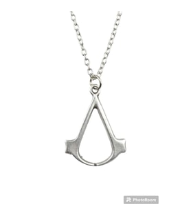 Assassin's Creed Erkek Kadın Kolye Antik Gümüş Kaplama - 60 Cm Düz Zincir