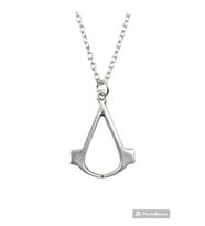 Assassin's Creed Erkek Kadın Kolye Antik Gümüş Kaplama - 60 Cm Düz Zincir