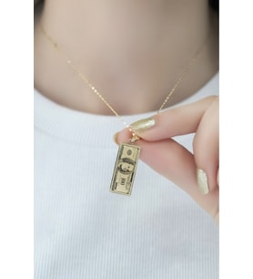 14 Ayar Dolar Kolye