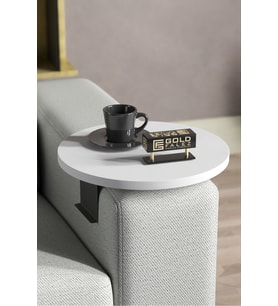Yan Sehpa Ayarlanabilir Tepsi Dekoratif Modern Tepsi Beyaz