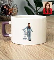 Kişiye Özel Karikatürlü Cute But Libra Terazi Burcu Lüks Fincan Doğum Günü Hediyesi