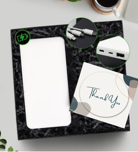 Hediye Kutusunda Beyaz Renk 10.000 mAh Powerbank