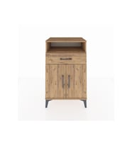 Hyperion Komodin 2 Raflı Tek Çekmeceli 2 Kapaklı 60x44x96 Çam-Çam