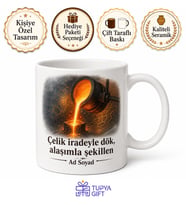 Metalurji Malzeme Mühendisliği Dökümhane Alaşım Mikroyapı Temalı Hediye Kupa Bardak