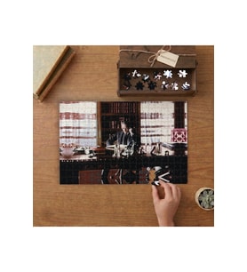 Çalışma Odasında Atatürk Tasarımı 240 parça Ahşap Puzzle Ahşap Kutuda MP06349