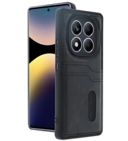 Pilelistore   Xiaomi Redmi Note 14 Pro 4G Kılıf Sara Kartvizitli Deri Kılıf - Siyah