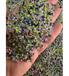 356 GR RENKLİ KARIŞIK KUM BONCCUK OYA YAZMA BONCUĞU