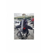 Honda Cbf 150 Ön Sıperlık Camı On Cam Uzun Tur Cami (Koyu Siyah)_Supermoto (Renksiz)