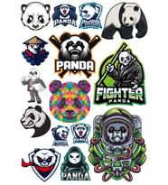 Panda Sticker Set-5 19 Parça Telefon, Tablet, Defter, Laptop Sticker